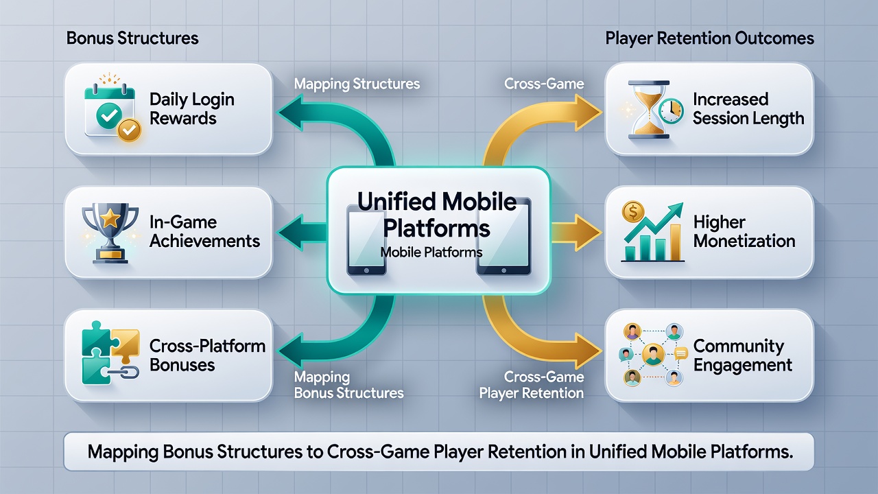 Detailed view of player retention pathways connecting slots, sports betting, and table games through mapped bonus flows